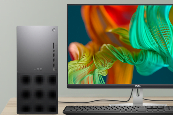A Dell Desktop PC post-repair at CompuTech.