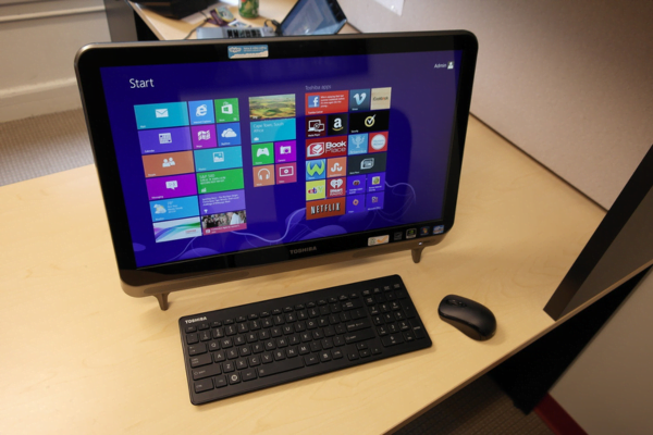 A Toshiba PC post-repair at CompuTech.